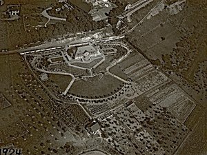 1924 Luftbild der neu entstandenen Villa Langhammer