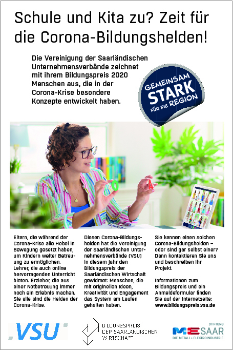 Anzeige Corona-Bildungshelden